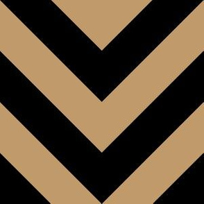 Six Inch Camel Brown and Black Chevron Stripes