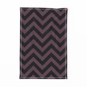 Six Inch Eggplant Purple and Black Chevron Stripes