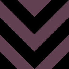 Six Inch Eggplant Purple and Black Chevron Stripes