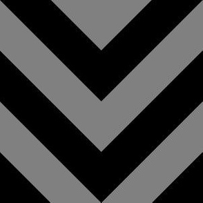 Six Inch Medium Gray and Black Chevron Stripes