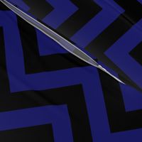 Six Inch Midnight Blue and Black Chevron Stripes