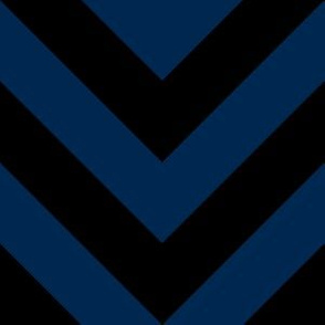 Six Inch Navy Blue and Black Chevron Stripes