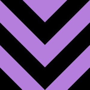 Six Inch Lavender Purple and Black Chevron Stripes