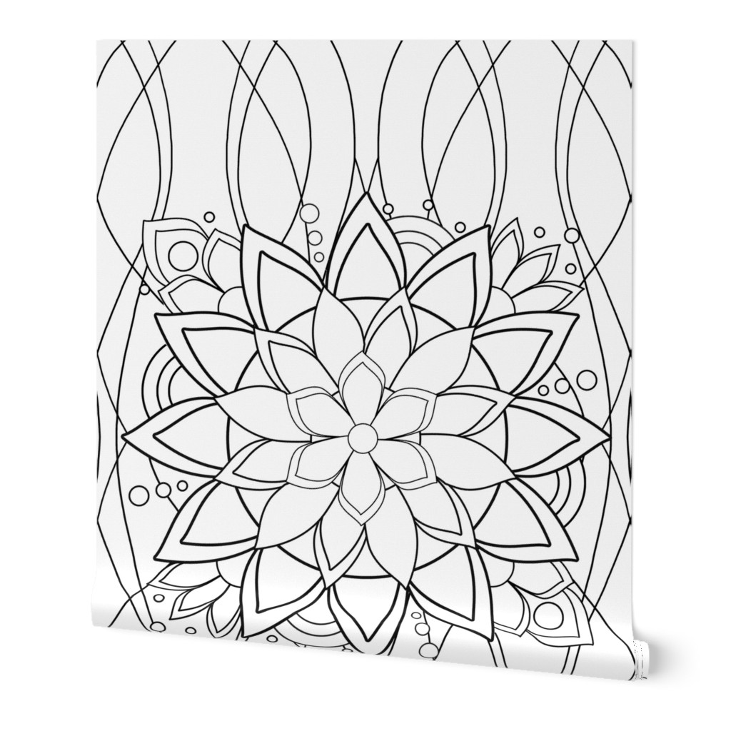 BIg Flashy Flower coloring page - Lake