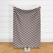 Six Inch Brown and White Chevron Stripes