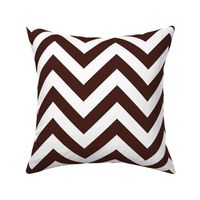 Six Inch Brown and White Chevron Stripes