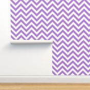 Six Inch Lavender Purple and White Chevron Stripes