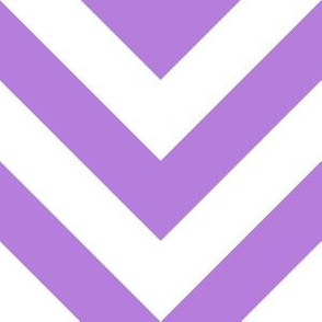 Six Inch Lavender Purple and White Chevron Stripes