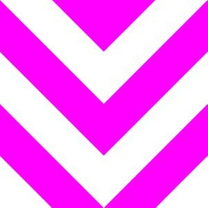 Six Inch Pink and White Chevron Stripes