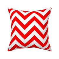 Six Inch Red and White Chevron Stripes