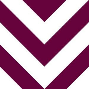 Six Inch Tyrian Purple and White Chevron Stripes