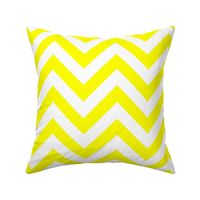 Six Inch Yellow and White Chevron Stripes