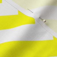Six Inch Yellow and White Chevron Stripes