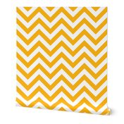 Six Inch Yellow Gold and White Chevron Stripes