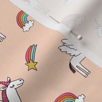 pegasus // magic unicorn shooting stars and rainbows nursery fabric pastel