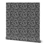 pine needles christmas tree fabric pattern minimal forest winter black and white