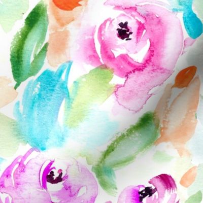 Pretty Purple Watercolor Floral