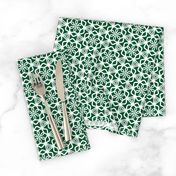 Snowflake Lace Green and White