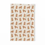 toy poodle fabric toy poodles design dog poodle fabric - cream