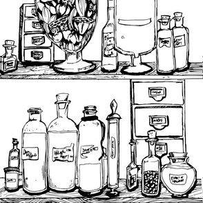 The Apothecary Cabinet Spoonflower