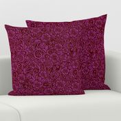 Textured Floral Dark Fuchsia