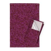 Textured Floral Dark Fuchsia