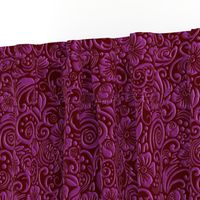 Textured Floral Dark Fuchsia