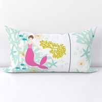 6 loveys: pink maui mermaid single motif brunette