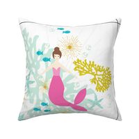 6 loveys: pink maui mermaid single motif brunette