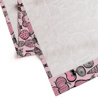 Retro Harvest Tea Towel Pink 2