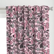 Retro Harvest Tea Towel Pink 2