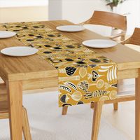 Retro Harvest Tea Towel Mustard Yellow 3