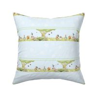 Beatrix Potter Character Border Print - Peter Rabbit, Benjamin Bunny, Mrs. Tiggywinkle, Squirrel Nutkin, Jemima Puddleduck