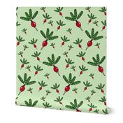 Radish Toss - Light Green Gingham