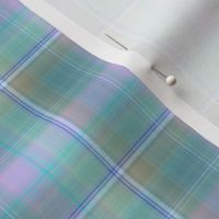 DREAMY UNICORN PLAID SAGE BLUE