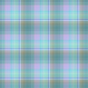 DREAMY UNICORN PLAID SAGE BLUE