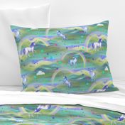 DREAMY UNICORN RAINBOW SAGE BLUE