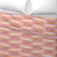 MOUTAIN SKY CLOUDS SPRING BEIGE PINK CORAL FLWRHT