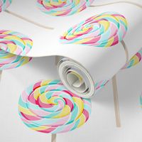 whirly pops -  multi pink - lollipop fabric