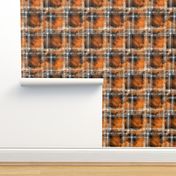 Orange Fall Grunge Plaid