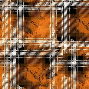 Orange Fall Grunge Plaid