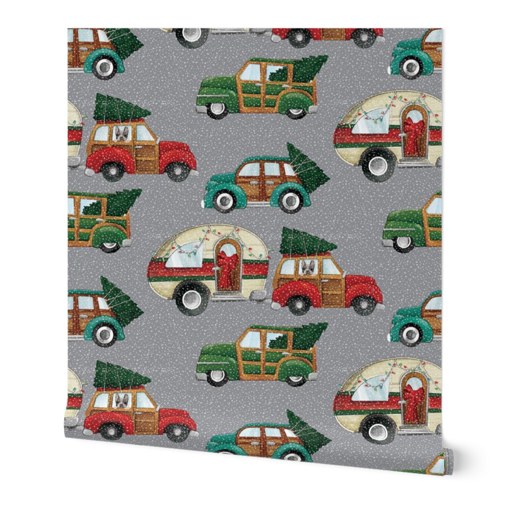 christmas cars and camper