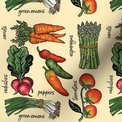 Veggies Block Print