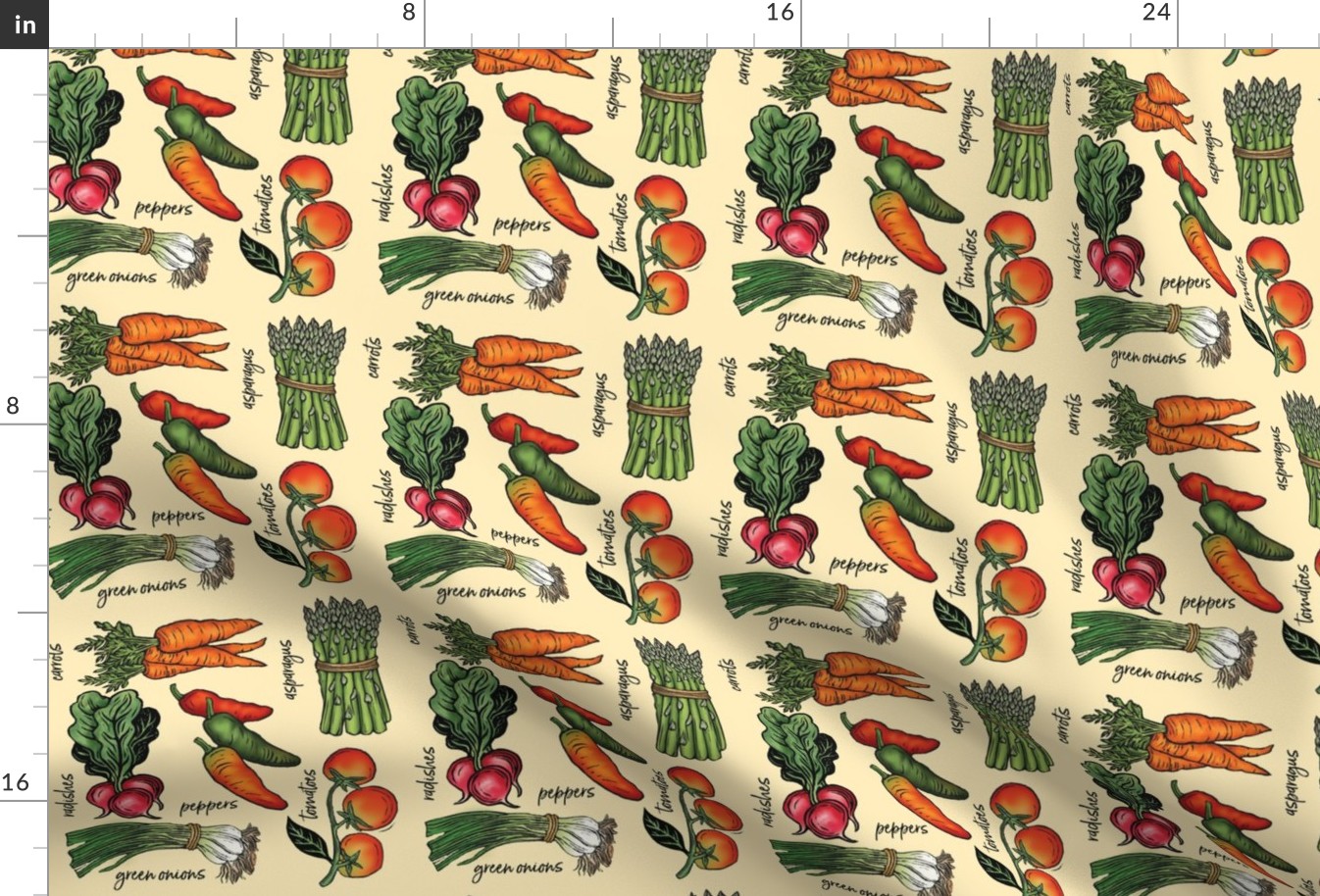 Veggies Block Print