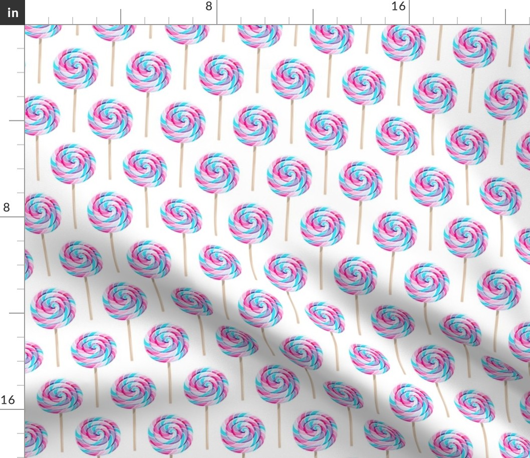 whirly pops -  purple and blue - lollipop fabric