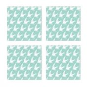 swallow // woodland bird nature animal swallows nursery fabric mint