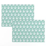 swallow // woodland bird nature animal swallows nursery fabric mint