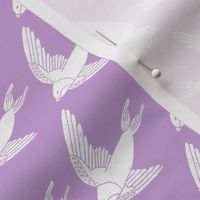 swallow // woodland bird nature animal swallows nursery fabric lilac