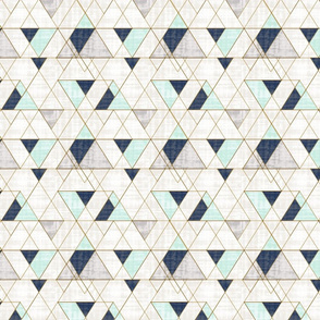 Mod Triangles M - Navy Mint - medium