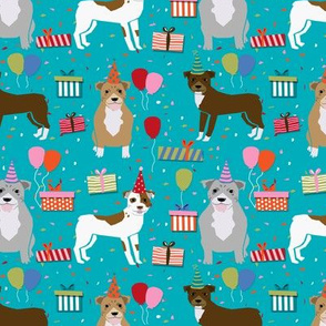 pitbull birthday party fabric cute pitbulls design